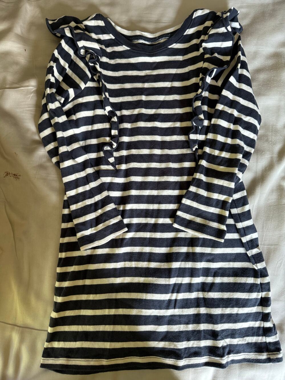 Tea collection navy blue stripe tunic size 6